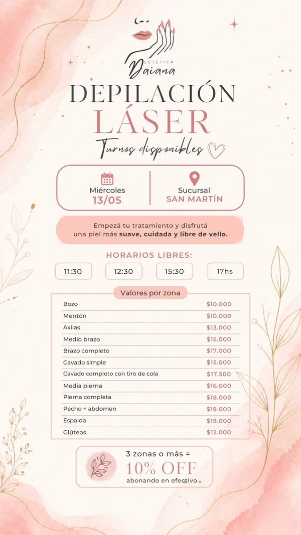 Diseño para Estética Daiana