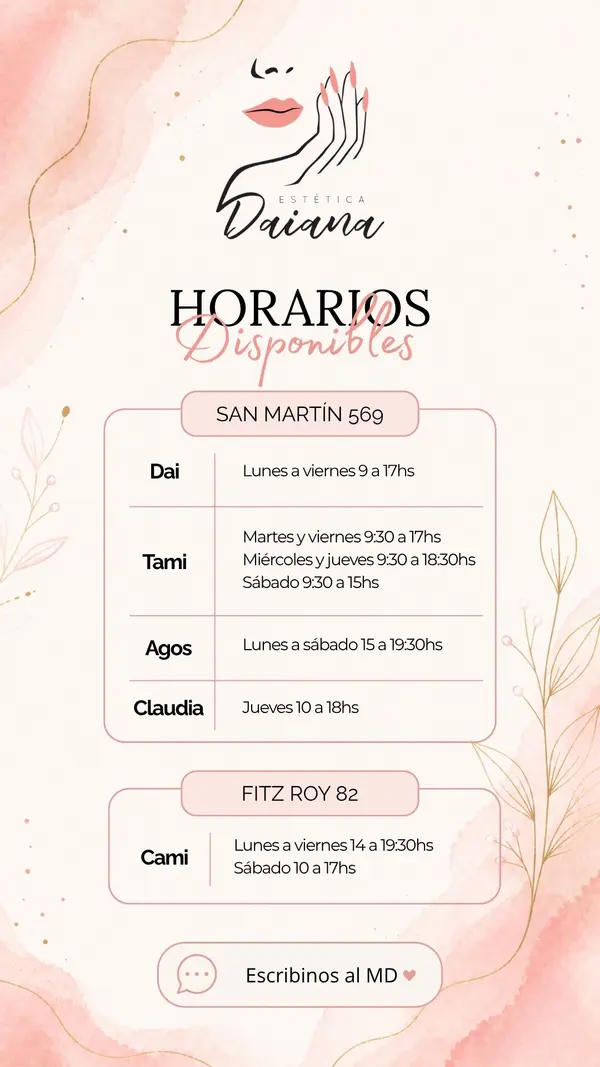 Diseño para Estética Daiana